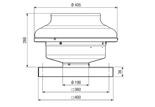 Radial-Dachventilator EHD 20/2 EC