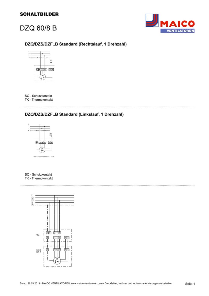 Axial-Wandventilator DZQ 60/8 B