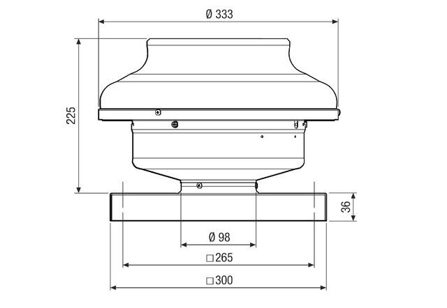 Radial-Dachventilator EHD 10/2 EC