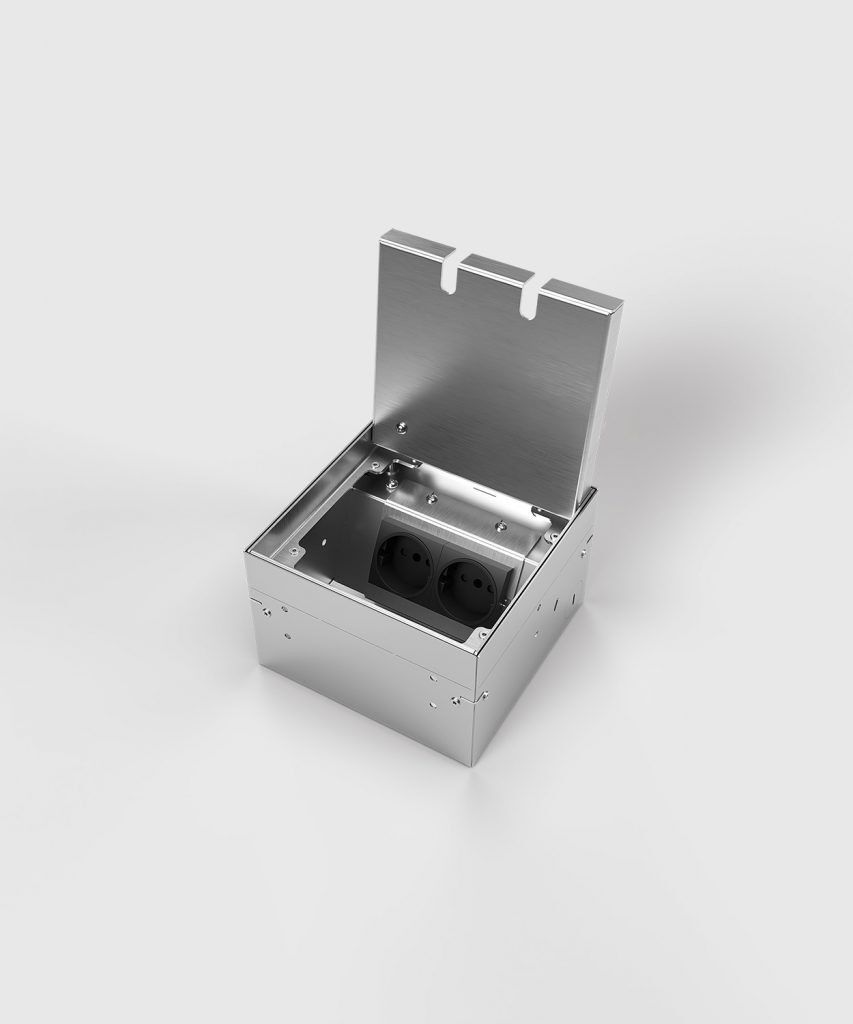 Bodensteckdose 8902B-2-0