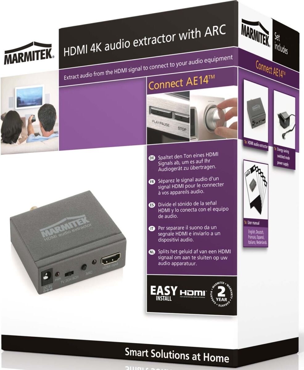 HDMI 4K Audio-Extraktor MARMITEK ConnectAE14