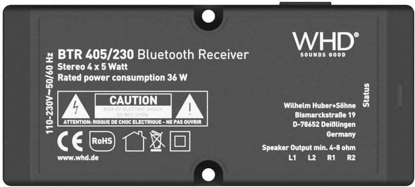 Bluetooth-Receiver Set BTR405Set2/1 sw