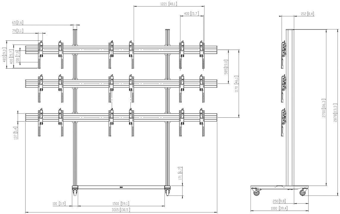 Connect-it-KIT Videowall TVW3355 sw