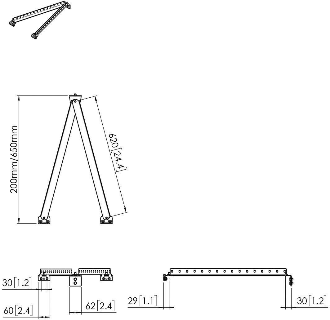 Curved Wandhalter Basisset PFA9141 sw