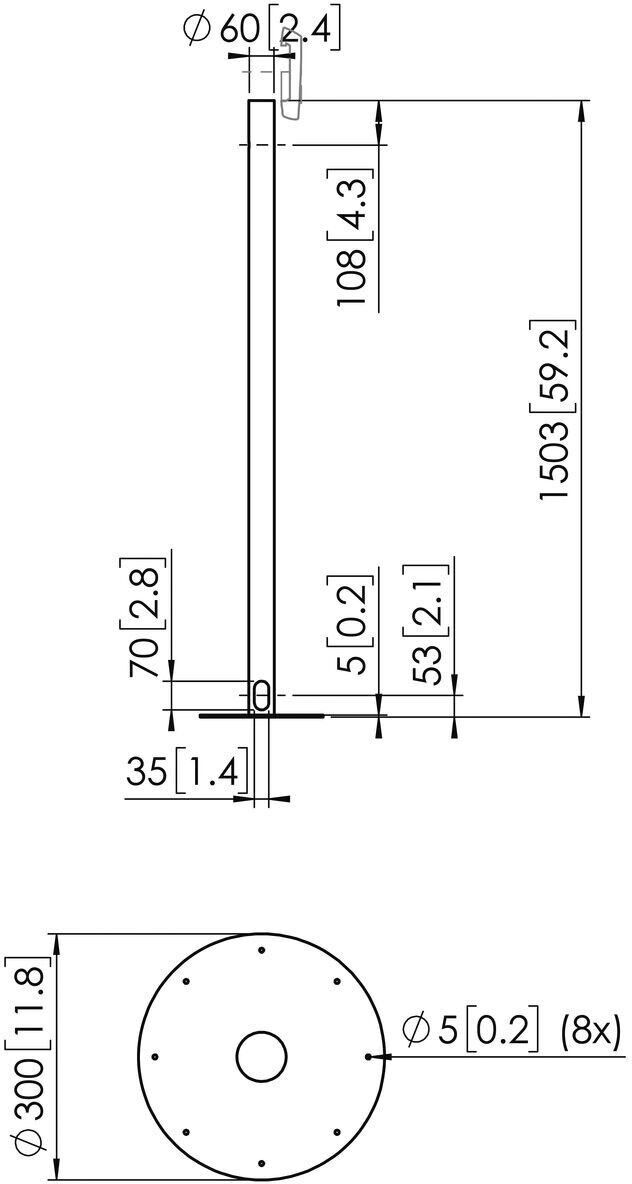 Display fester Standfuß PFA9155 si
