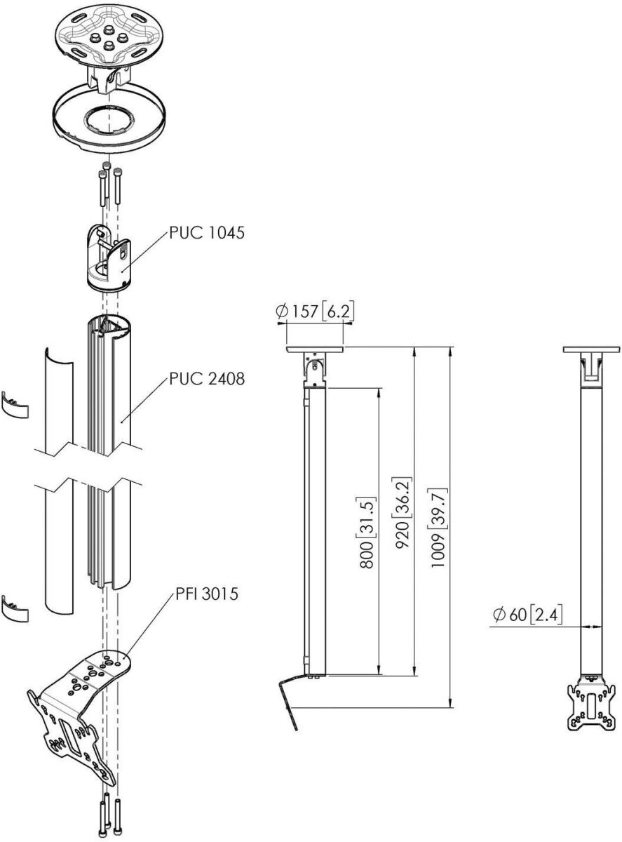 Einzelprofil VESA 100x100 CT240811 sw