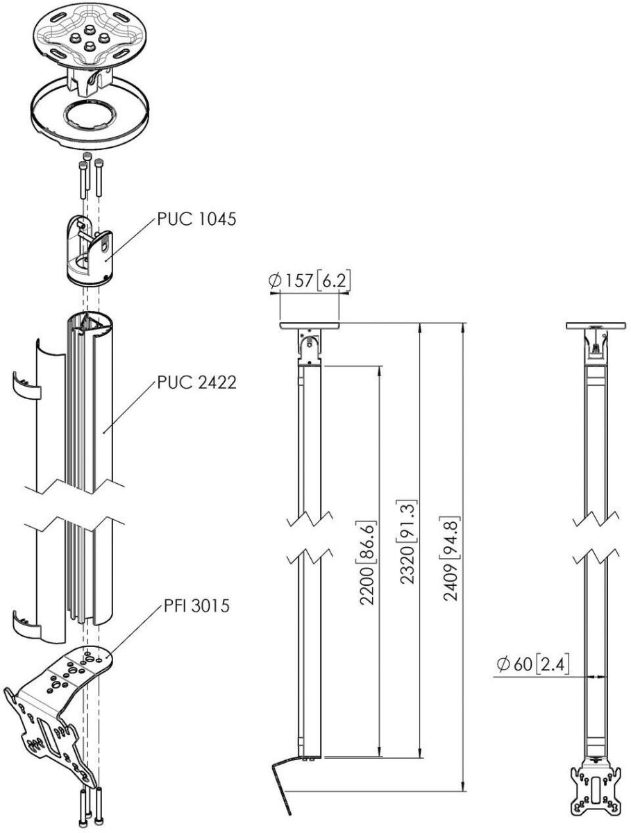 Einzelprofil VESA 100x100 CT242211 si