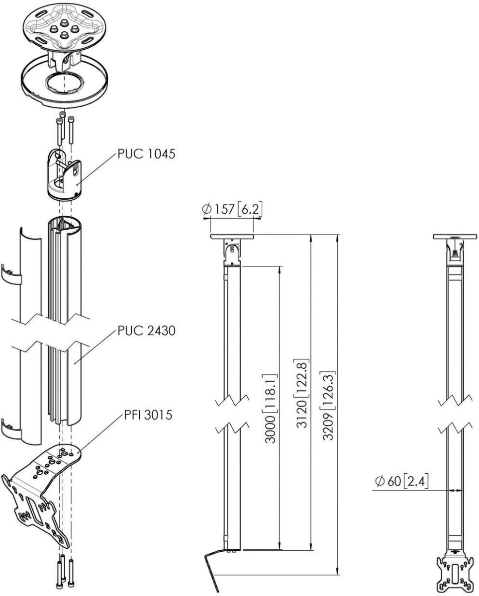Einzelprofil VESA 100x100 CT243011 si