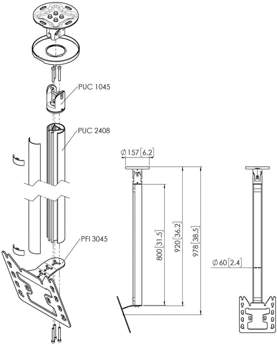 Einzelprofil VESA 200x200 CT240822 sw
