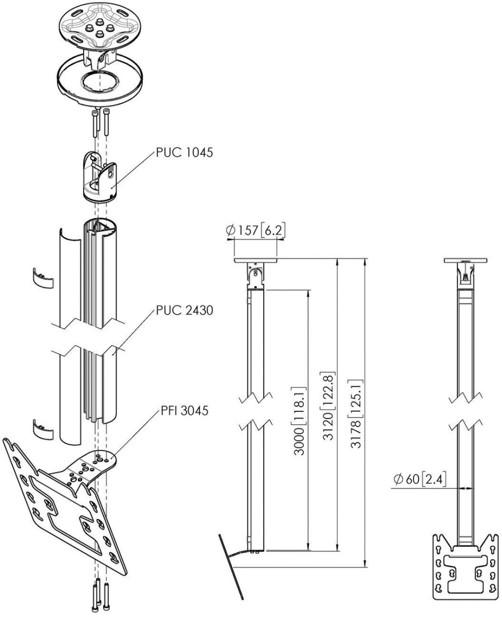 Einzelprofil VESA 200x200 CT243022 sw