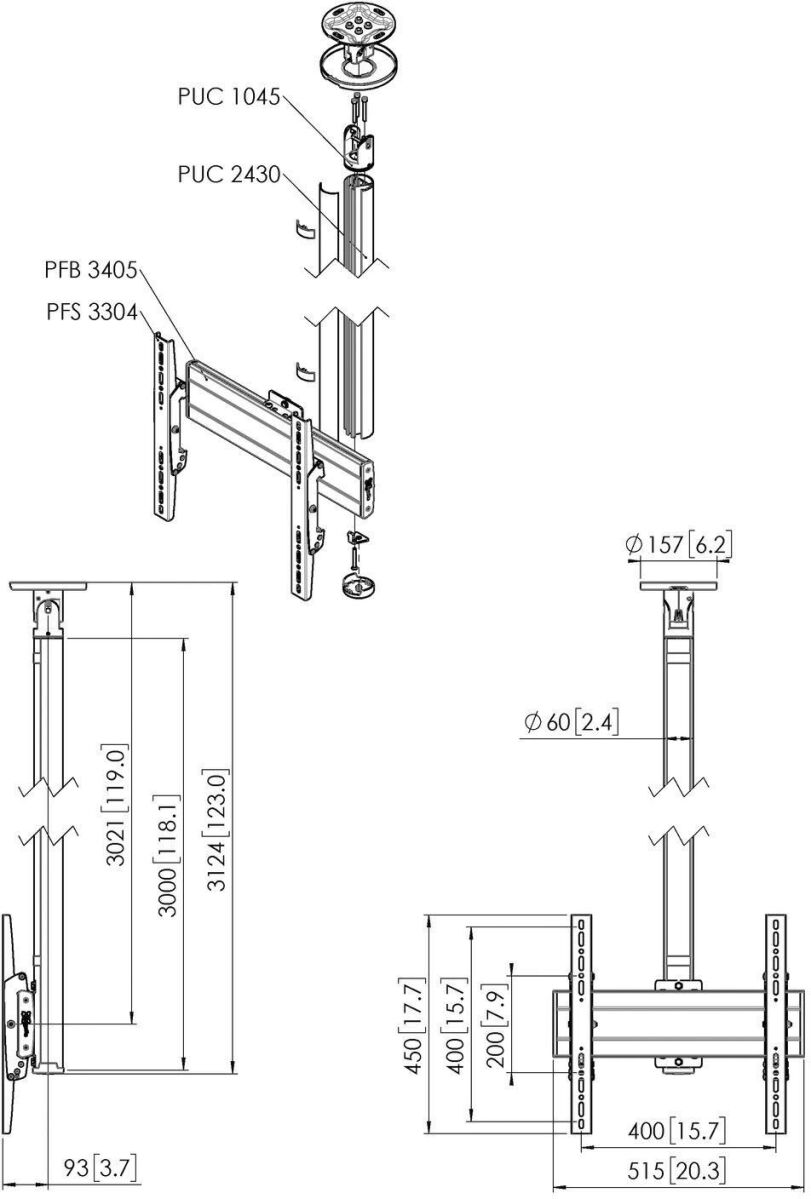 Einzelprofil VESA 400x400 CT243044 si