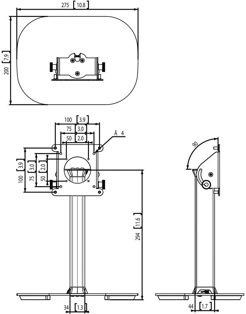 Tischständer PTA3105 sw-si