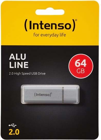 USB 2.0 Stick 64GB Alu INTENSO 3521492 si