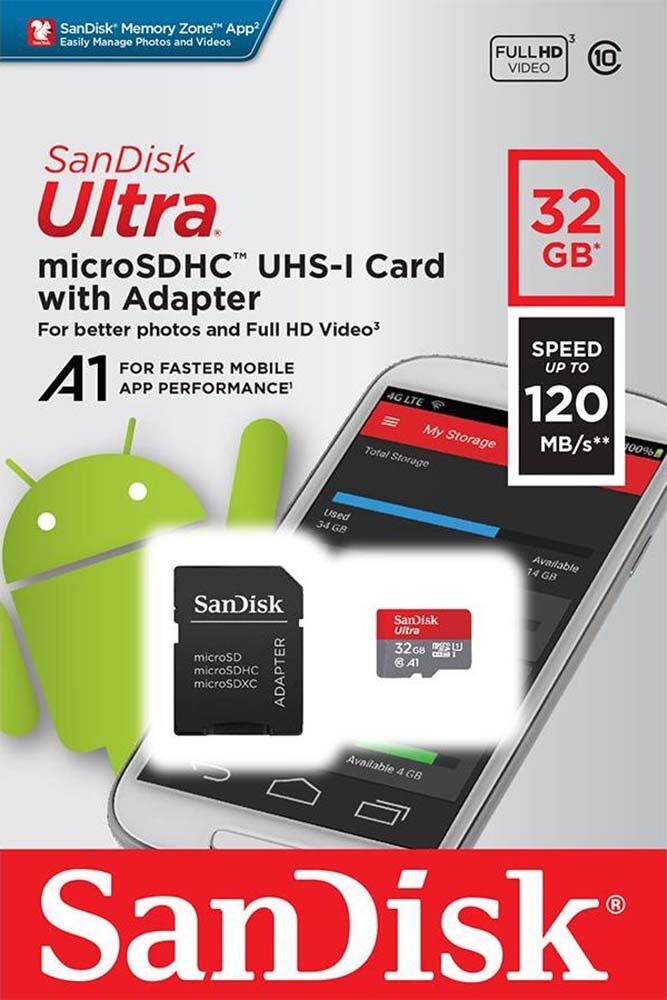 microSDHC Card 32GB Ultra SDSQUA4-032G-GN6MA