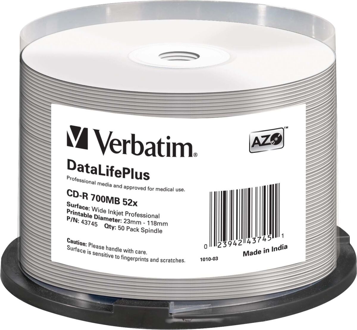 CD-R 80min/700MB/52x VERBATIM 43745(VE50)