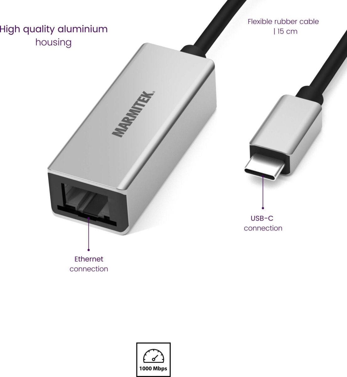 Adapter USB Typ C MARMITEK ConUSB-C/Et