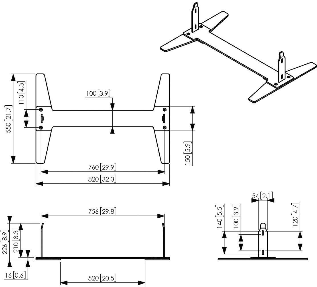 Bodenplatte PFF2055 sw