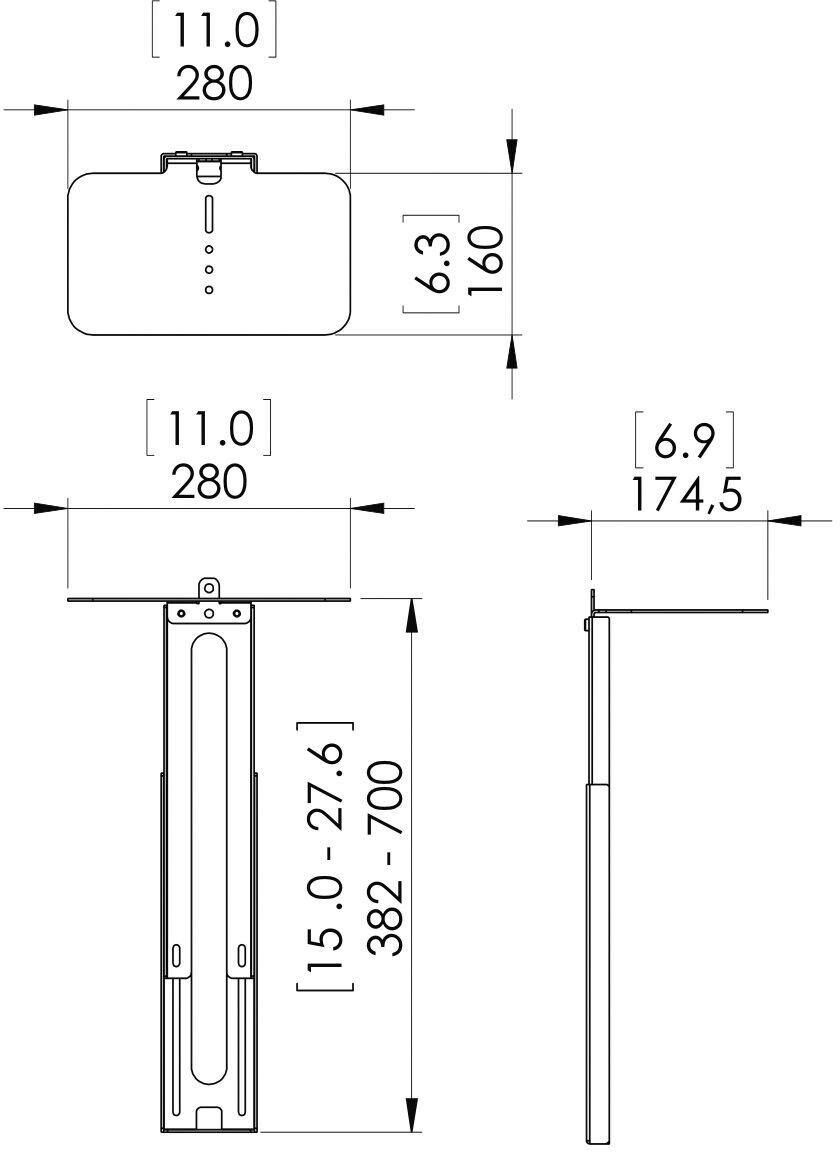 Kamera/Lautsprecherhalter PVA5070 sw