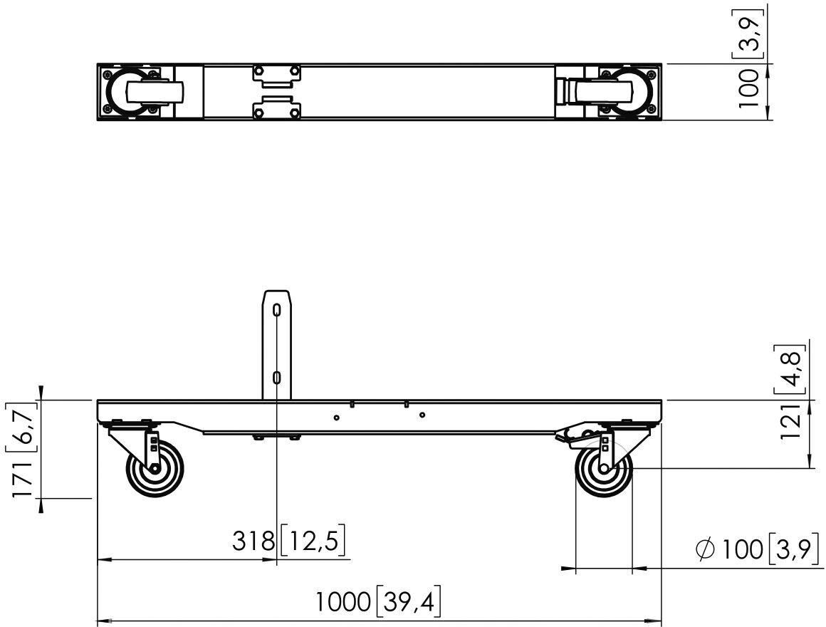 Rollengestell PFT8920 sw
