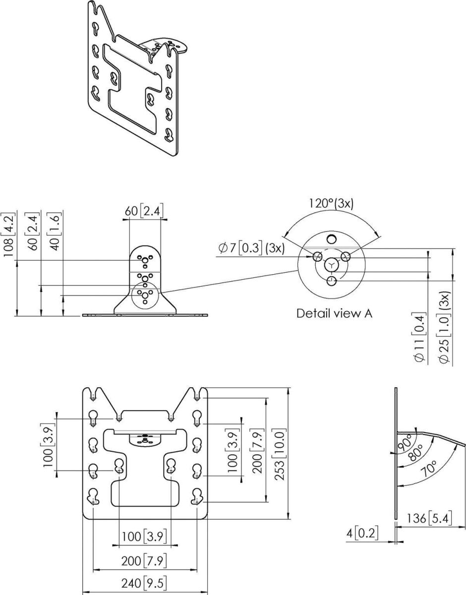 VESA-Adapter PFI3045 sw