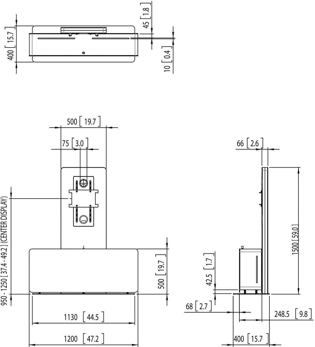 Videokonferenzmöbel PVF4112 ws