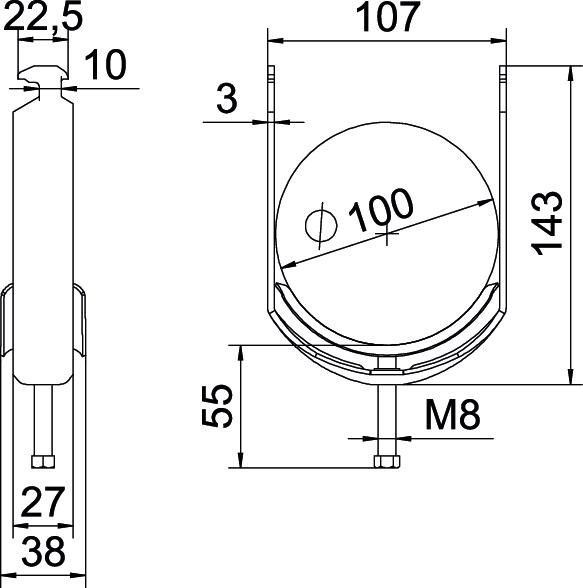 Bügelschelle BS-H1-M-100 FT