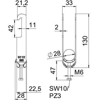 Bügelschelle BS-W2-M-28 FT