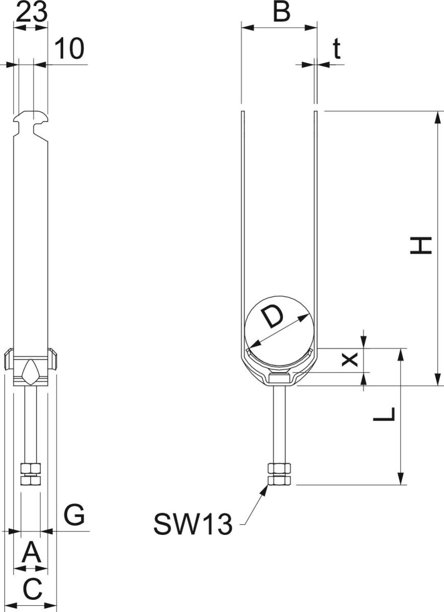 Bügelschelle Enercon 185 2056 M3 46 ENER
