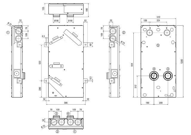 Lüftungsgerät WS 75 Powerbox H