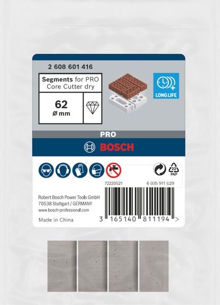 Segmente f. BK trocken 62x 2608601416 (VE4)