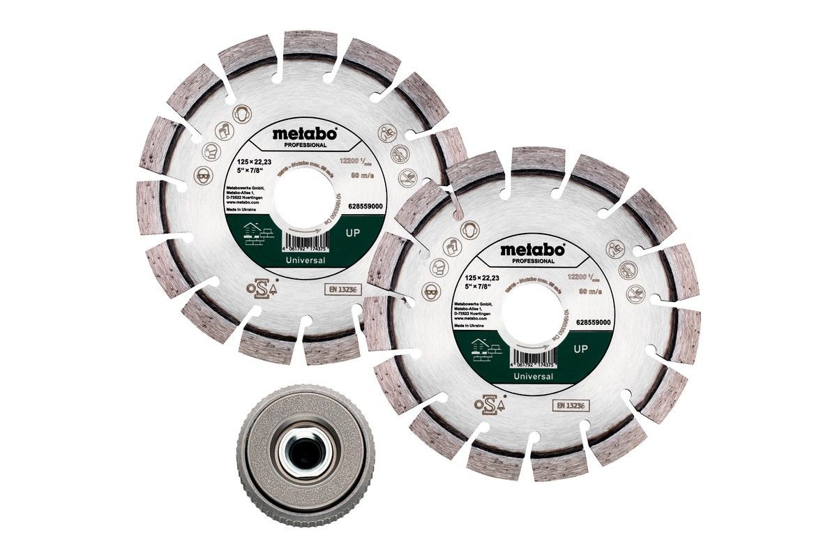 Set Diamanttrennscheibe Set 2xDia-TS125mm UP