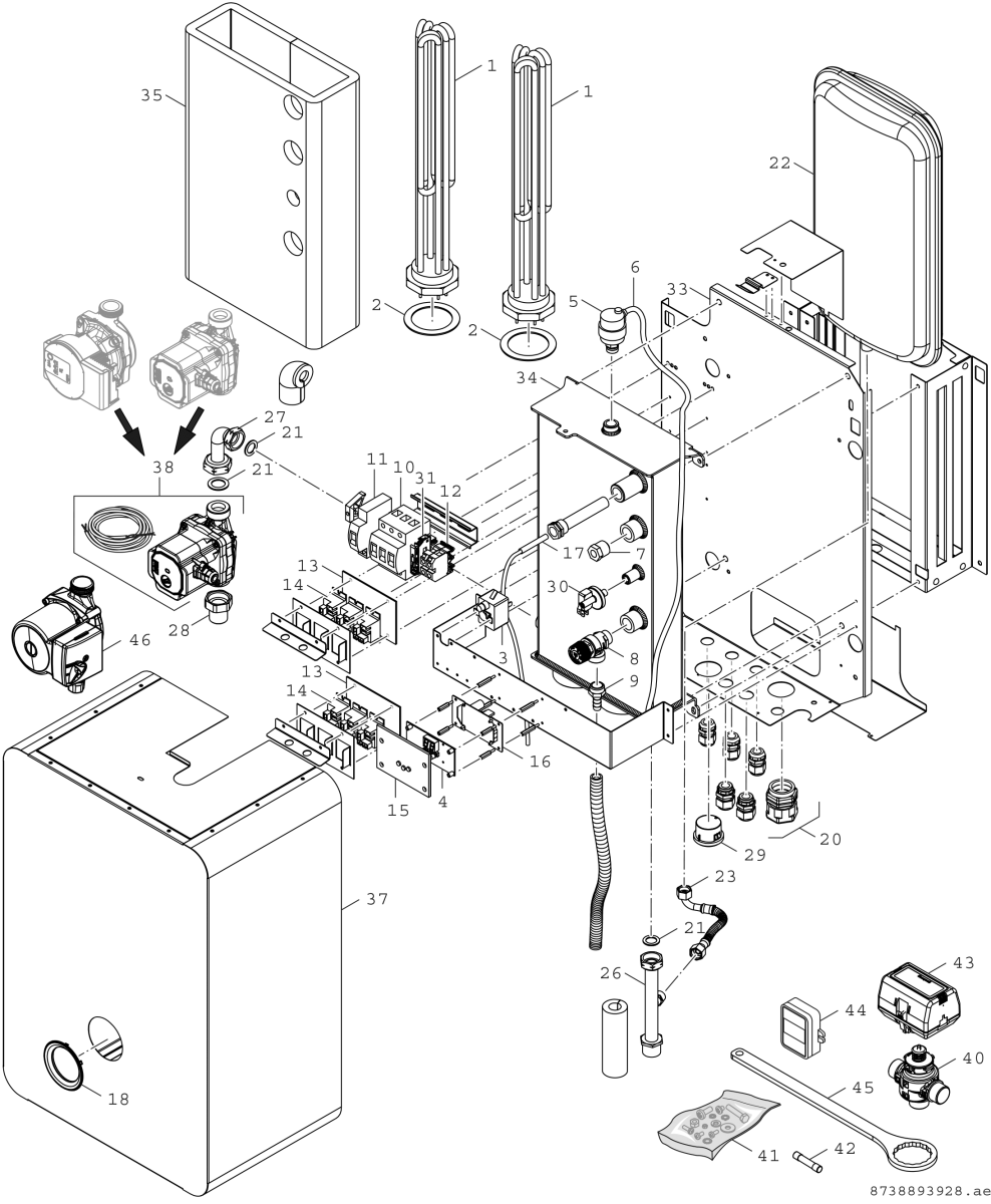 Elektro-Heizkessel wandh. TH350018