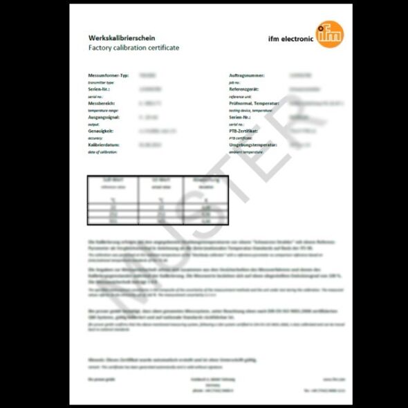 ISO-Kalibrierzertifikat ZC0018