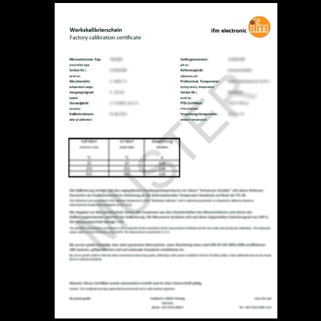 ISO-Kalibrierzertifikat ZC0052