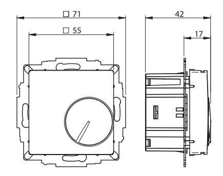 UP-Raumregler 5-30C AC230V UTE 1011-RAL9016-M55