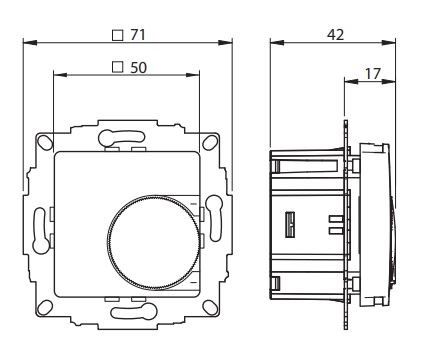 UP-Raumregler 5-30C AC230V UTE 2500-RAL9016-G50