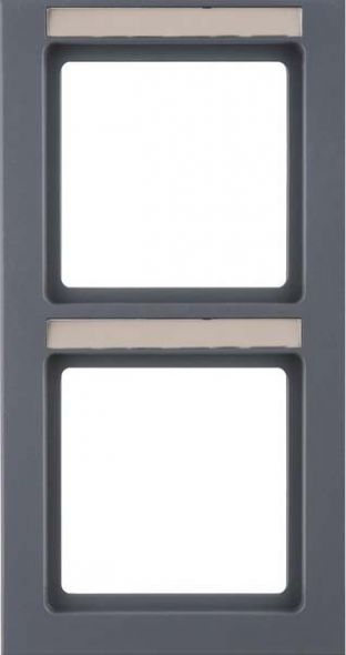 Rahmen 2-fach 10526086 anthrazit samt lackiert