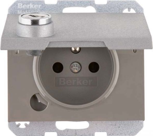 Steckdose 6768117003 alu matt lackiert