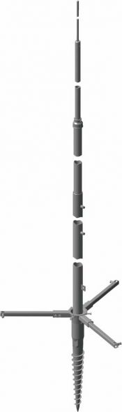 Tele-Blitzschutzmast TBM 8M SCFU STTZN AL