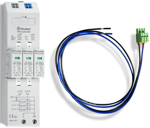 Kombiableiter 7P.04.8.255.Z007C08 Typ 1+2 f. Sammelschiene  TT und TN-S