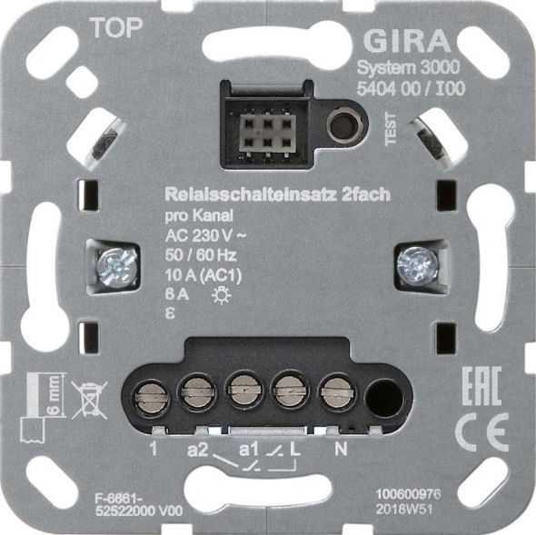Relaisschalteinsatz 2fach 540400