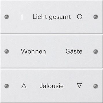 Wippenset 220327 3-fach reinweiß seidenmatt - alte Generation
