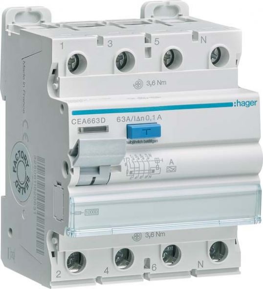 Fehlerstromschutzschalter CEA663D