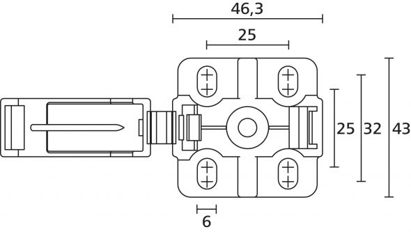 IWS-Wellrohrhalter CTCC-IWS29-MB43-GY20