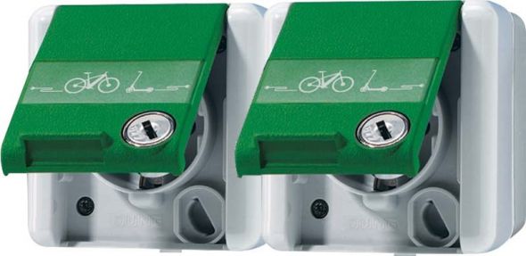 SCHUKO Zweifach-Steckdose 8220 GN NAWSLEB