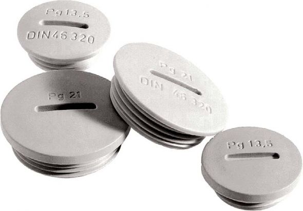 Blindstopfen BLK PG 7 RAL 7035LGY