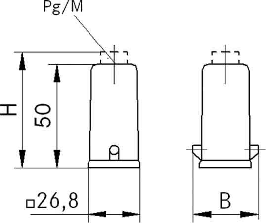 Tüllengehäuse H-A 3 TGV 11 N.GEW.
