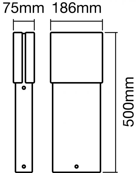LED-Pollerleuchte 50cm ENDURASTYLEELLIPS.50