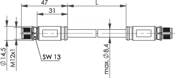 STX M12x1-M12x1 VL 100017178