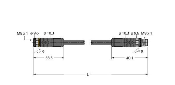 Aktuator- u. Sensorleitung PKGS3M0.3PSGS3M/TEL